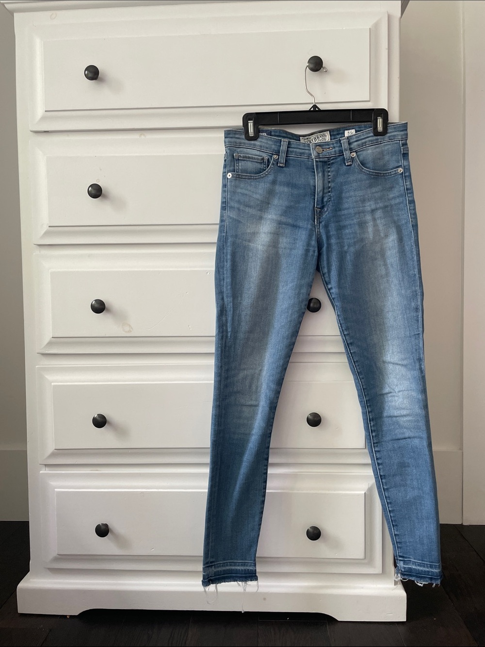 Lucky Brand Women's Skinny Jeans with Raw Hem in Light Blue